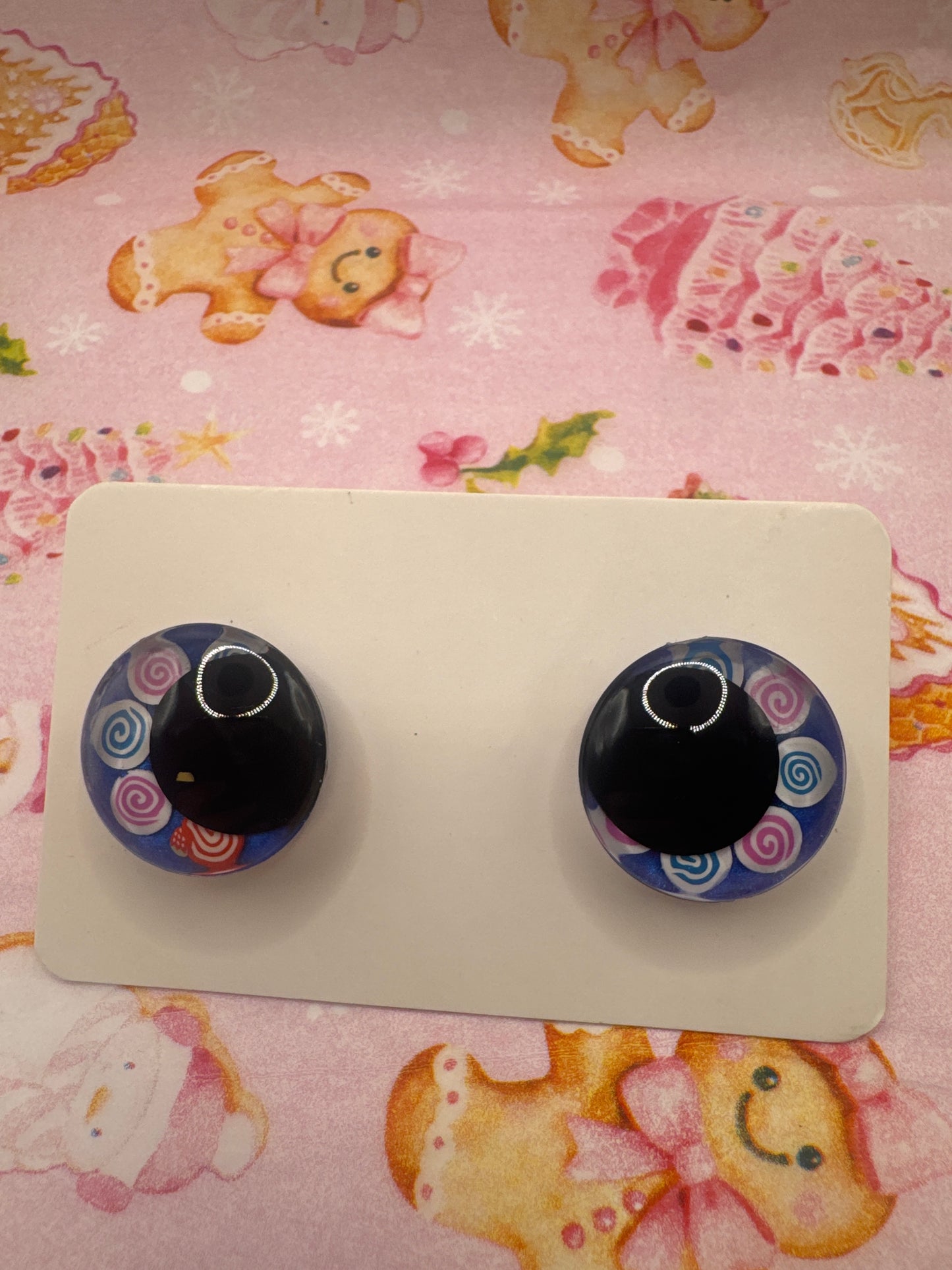 Swirl pink blue 25mm