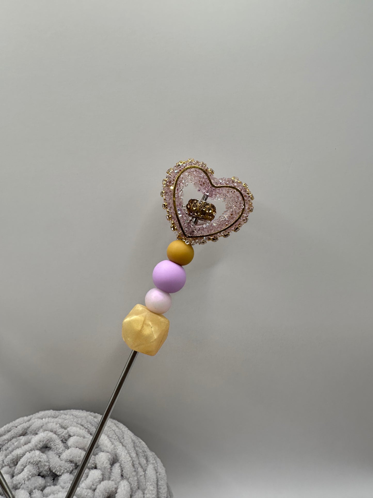 Perlen Herz Amigurumi-Stick ♥️