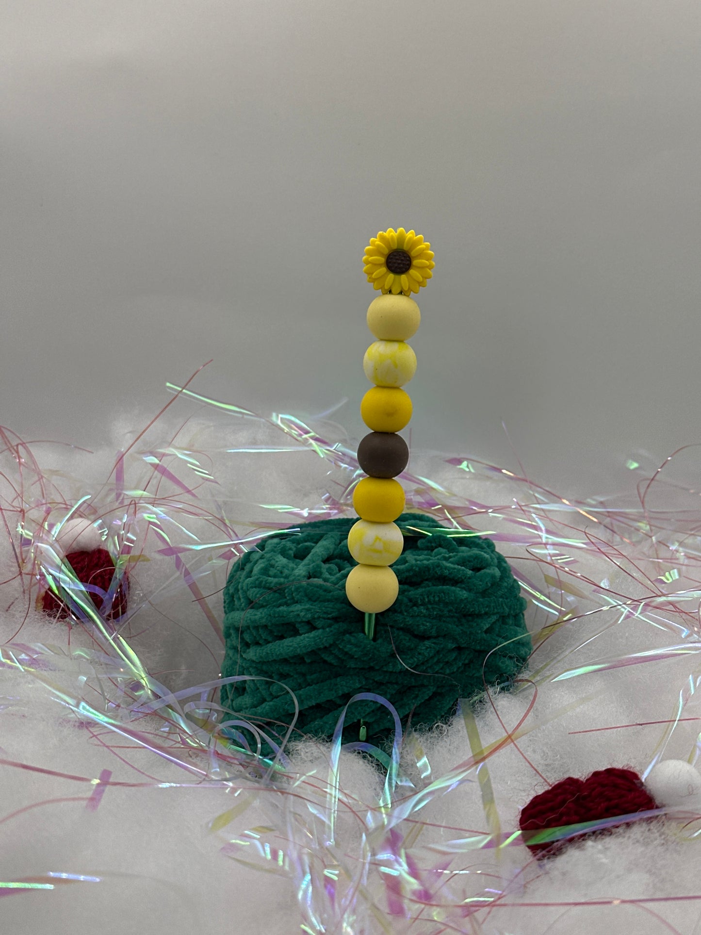 Häkelnadel 4,0mm Blume Gelb