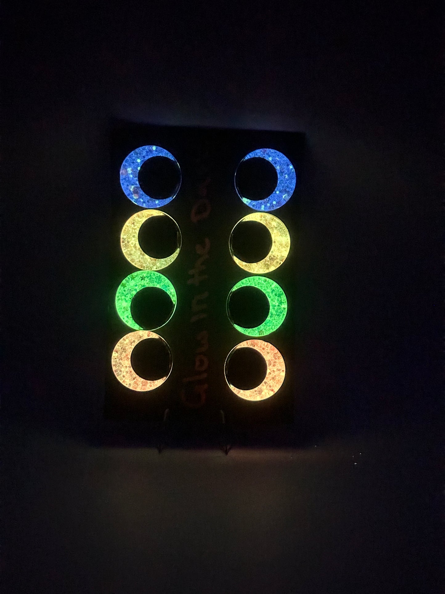 Glow in the dark Augen 4er Set 30mm