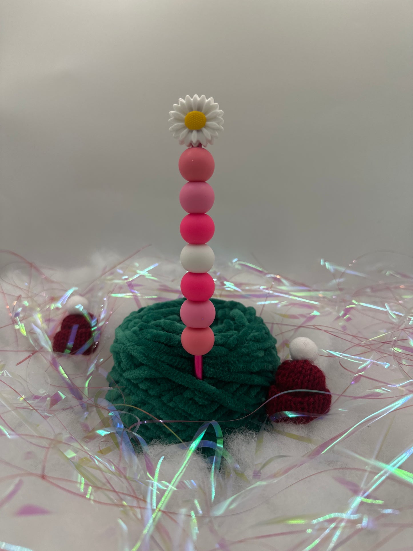 Häkelnadel 4,5mm Blume Weiss