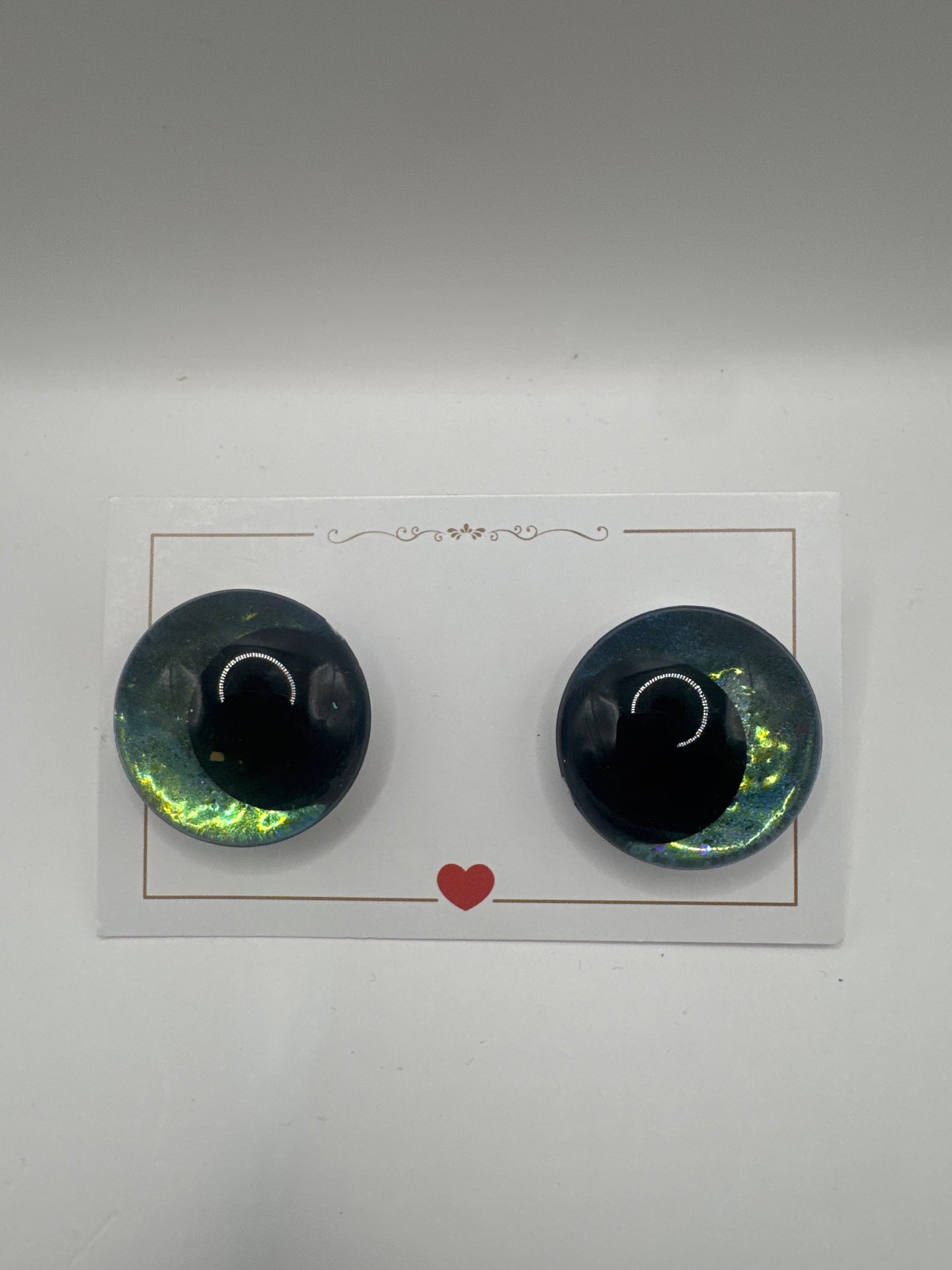 Bastelaugen Blau grün Chameleon 30mm