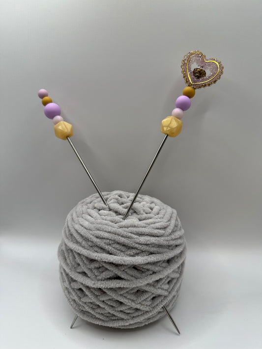 Perlen Herz Amigurumi-Stick ♥️