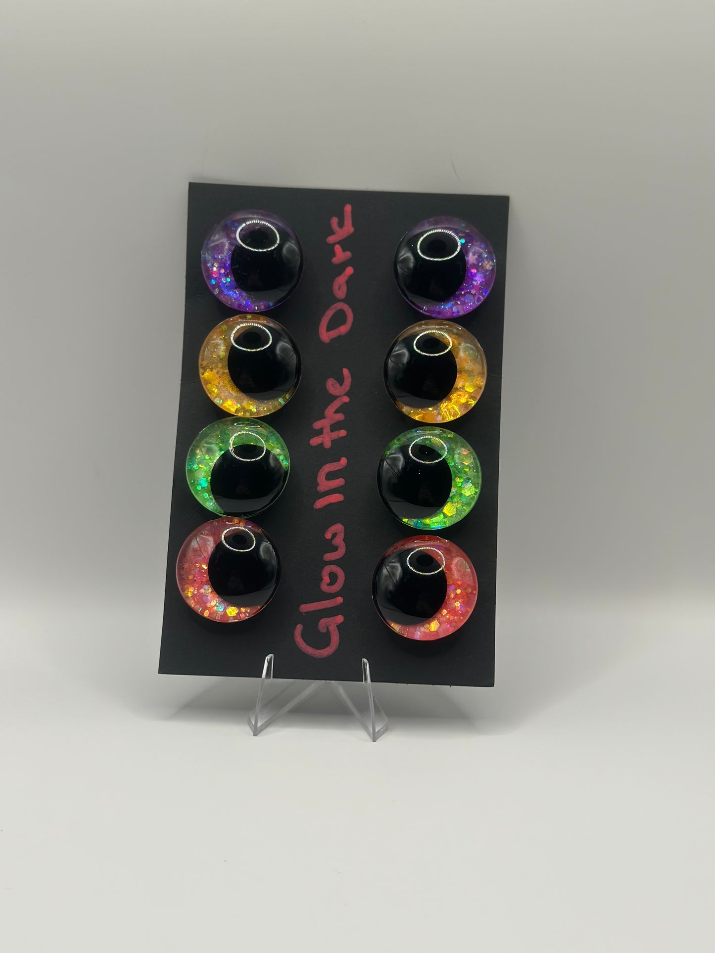 Glow in the dark Augen 4er Set 30mm