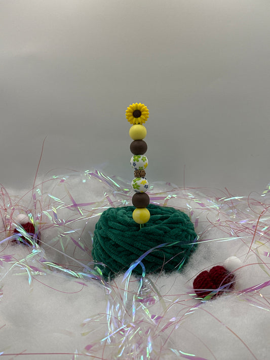 Häkelnadel 4,0mm Blume Gelb