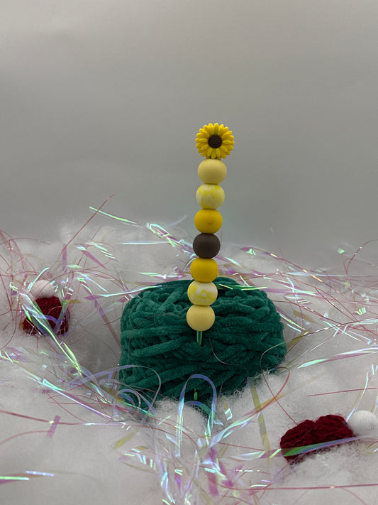 Häkelnadel 4,0mm Blume Gelb