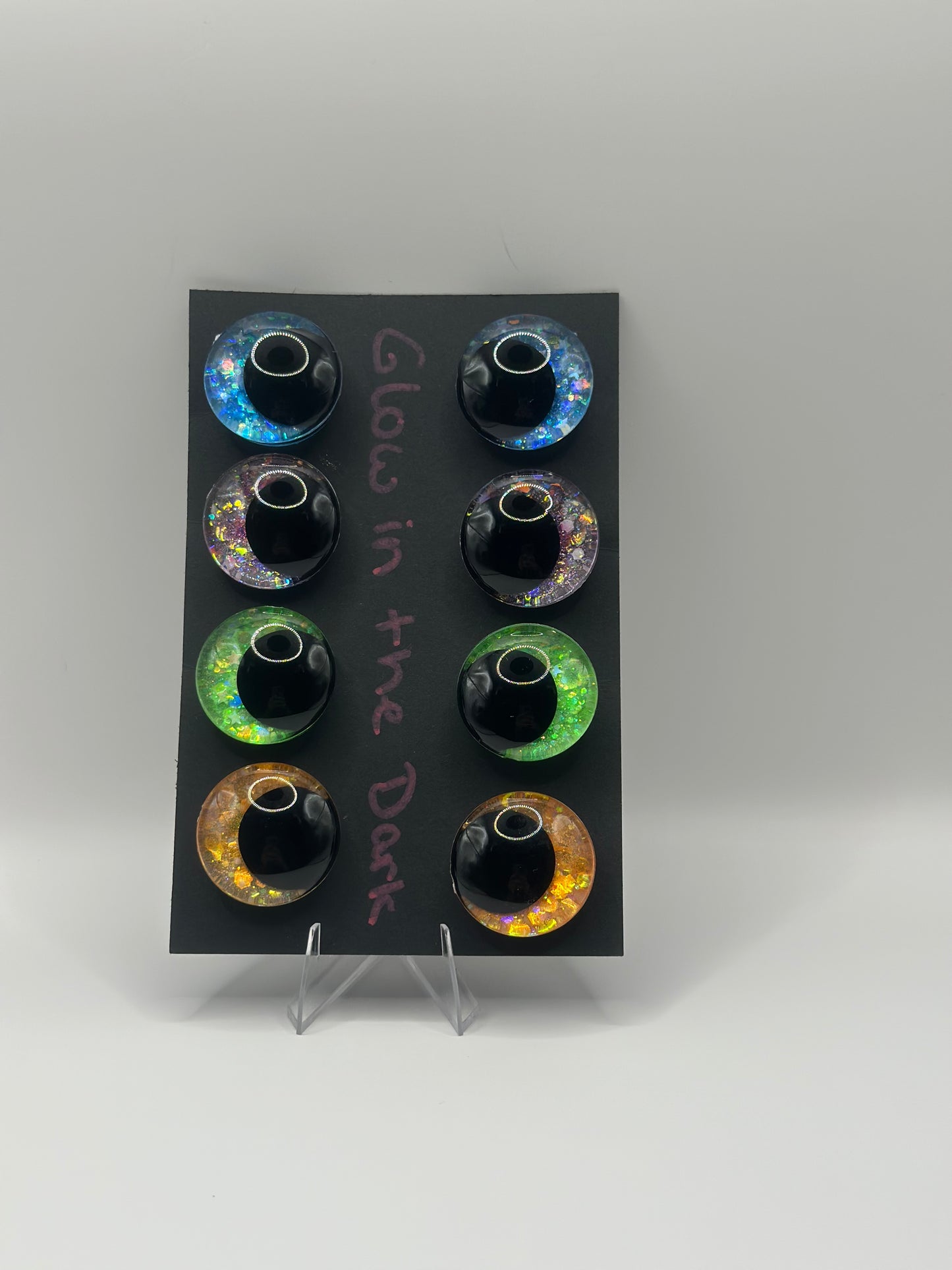 Glow in the dark Augen 4er Set 30mm