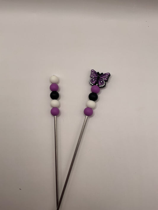 Schmetterling lila Amigurumi-Stick XXL 36cm