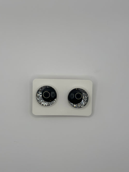 Silber Glitzer Augen 30mm