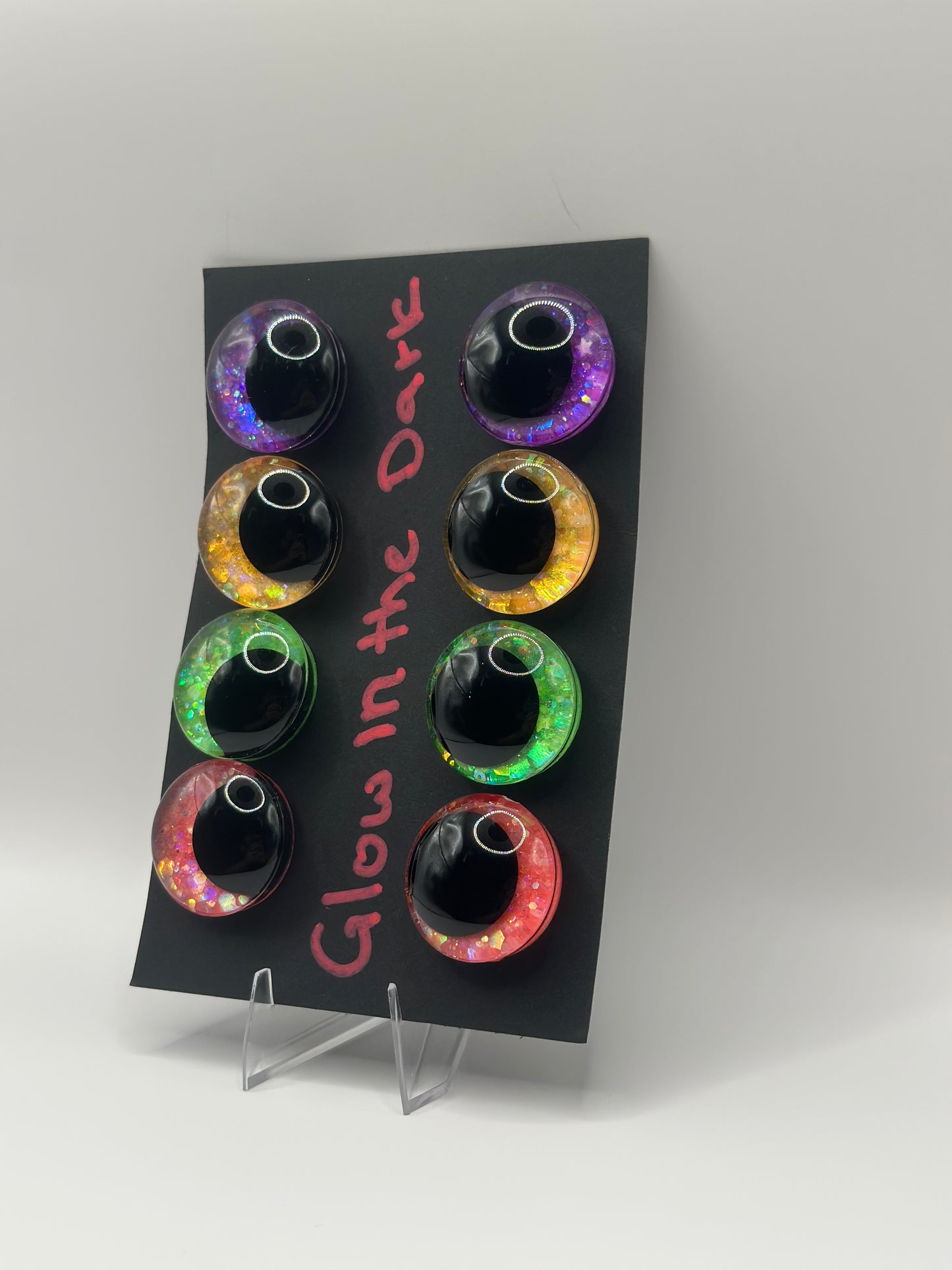 Glow in the dark Augen 4er Set 30mm