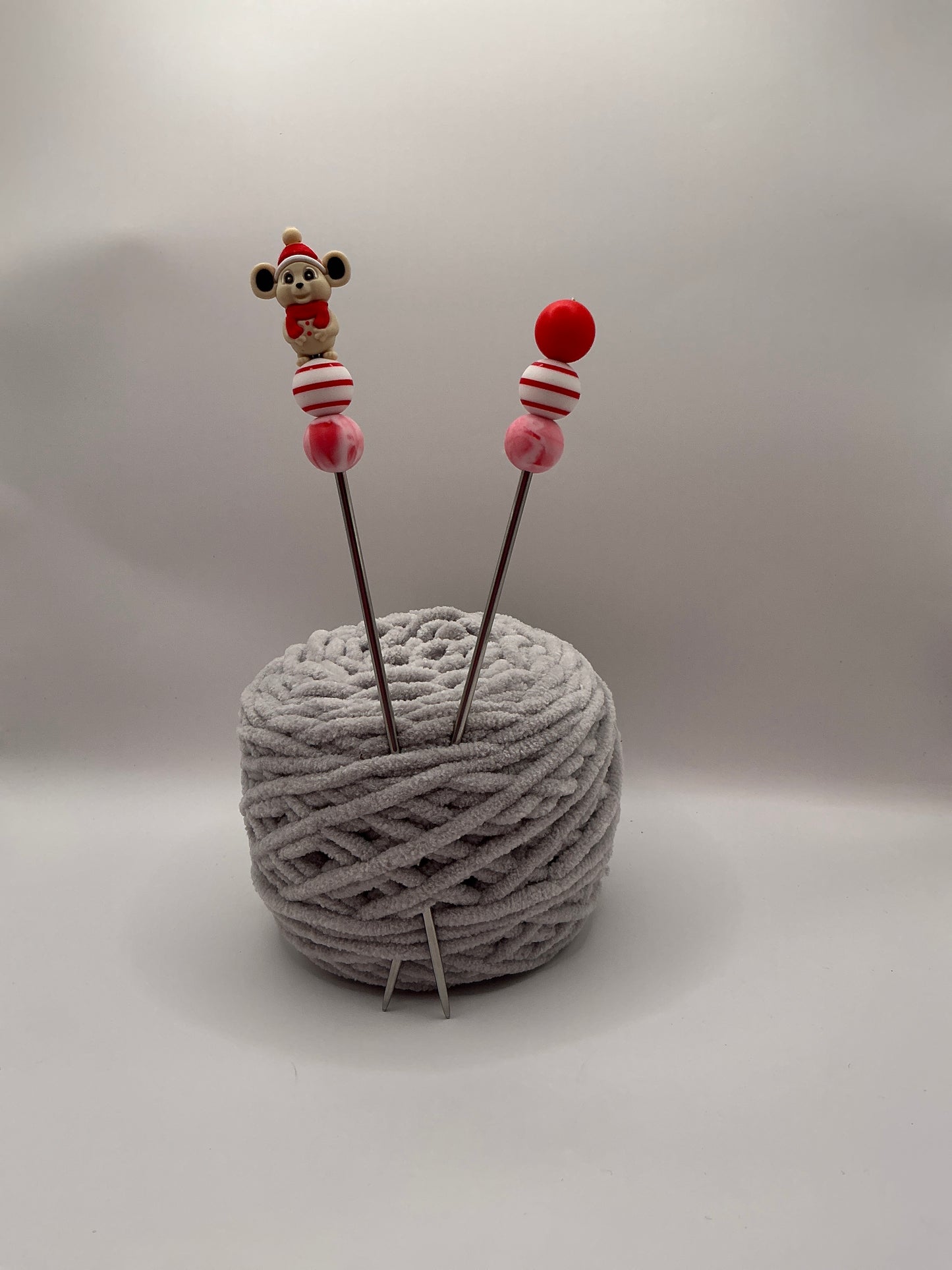 Weihnachtsmäuschen Amigurumi-Stick 20cm