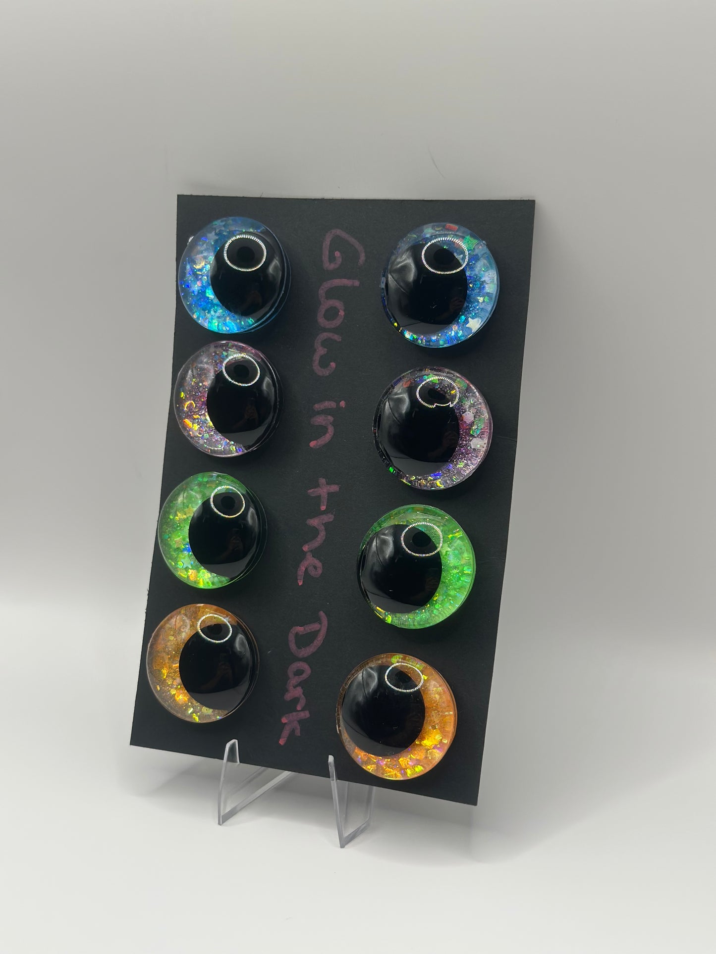 Glow in the dark Augen 4er Set 30mm