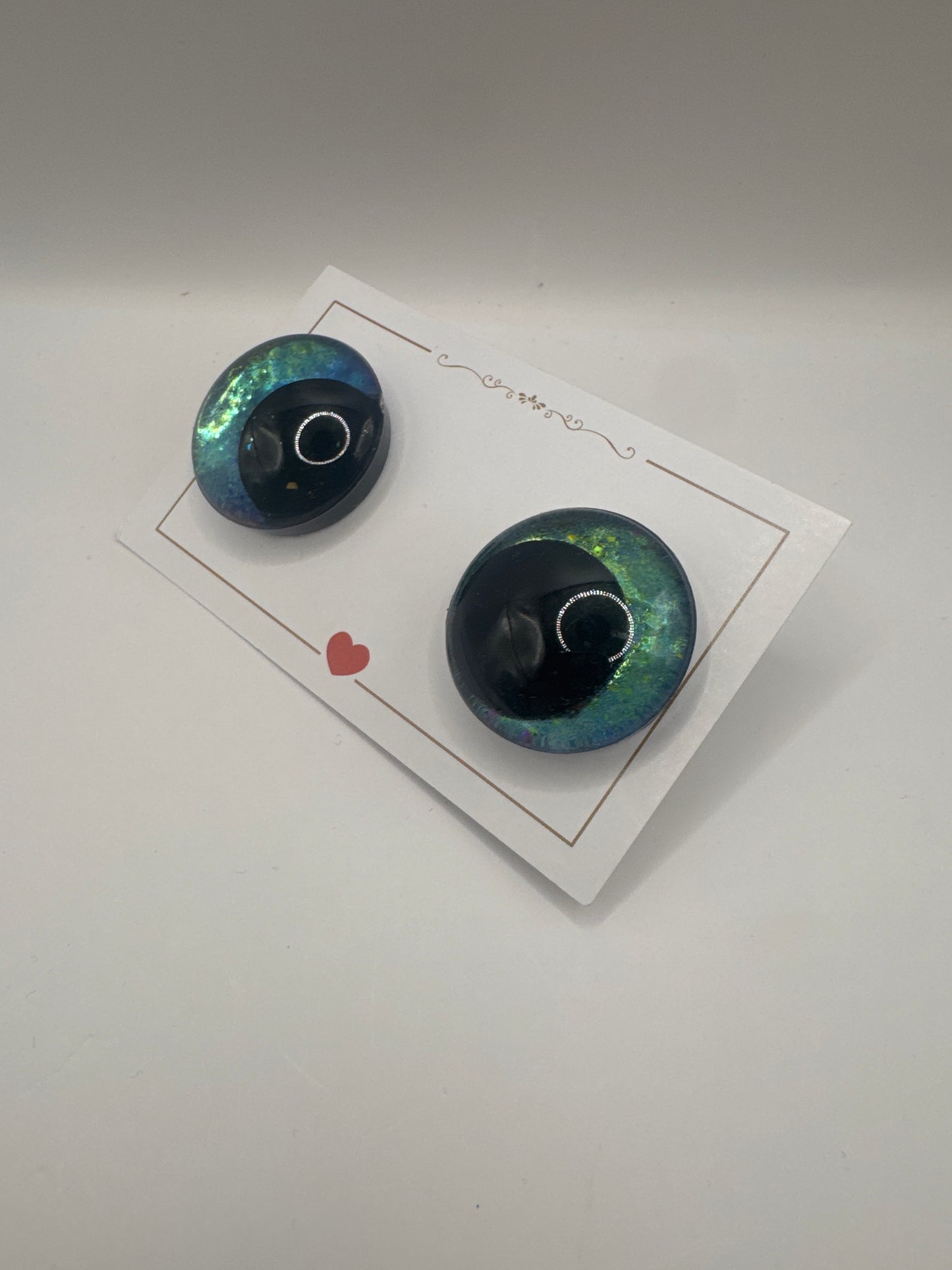 Bastelaugen Blau grün Chameleon 30mm