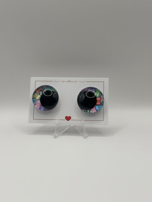 Bastelaugen mit Muster 30mm