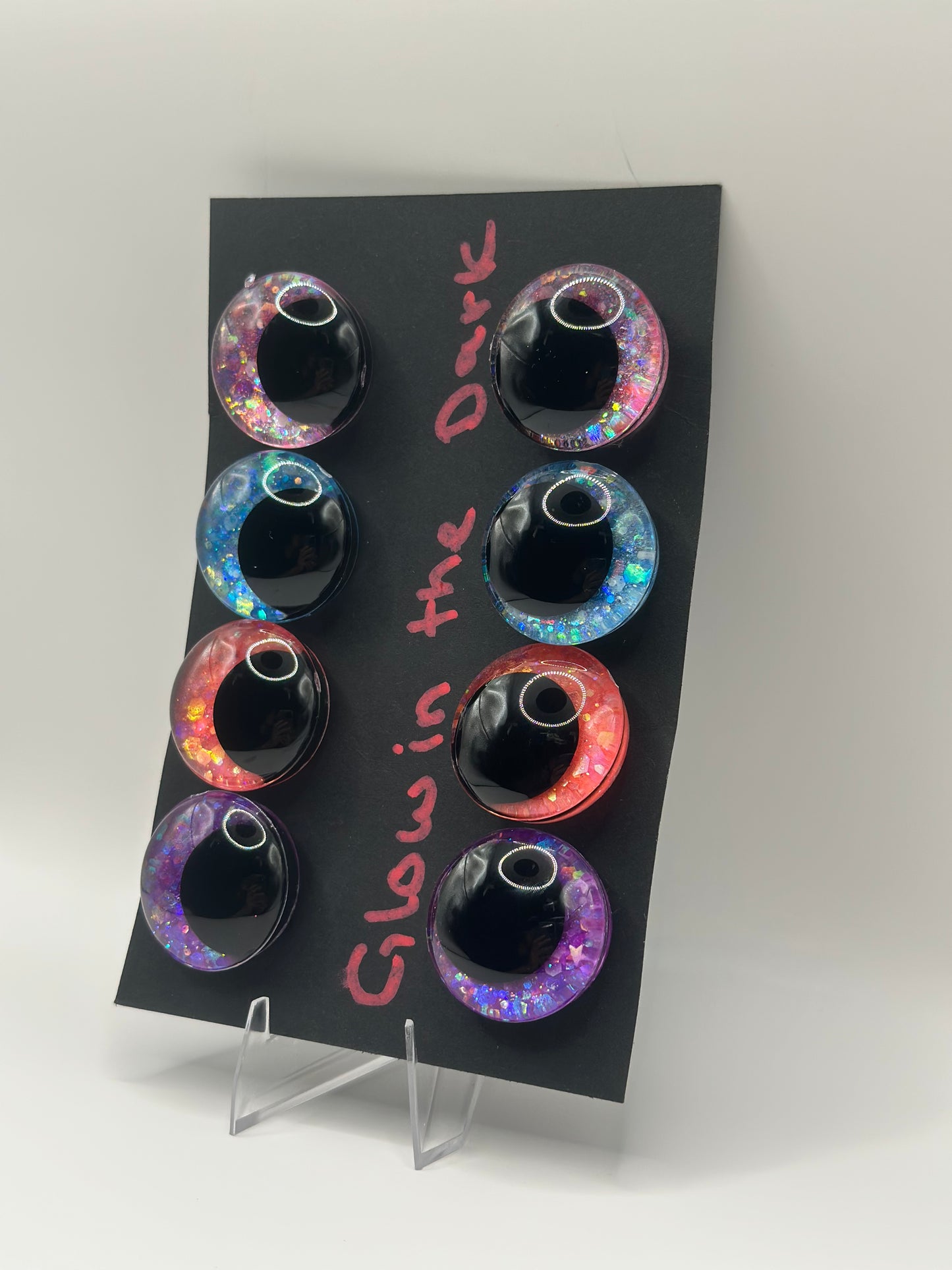 Glow in the dark Augen 4er Set 30mm