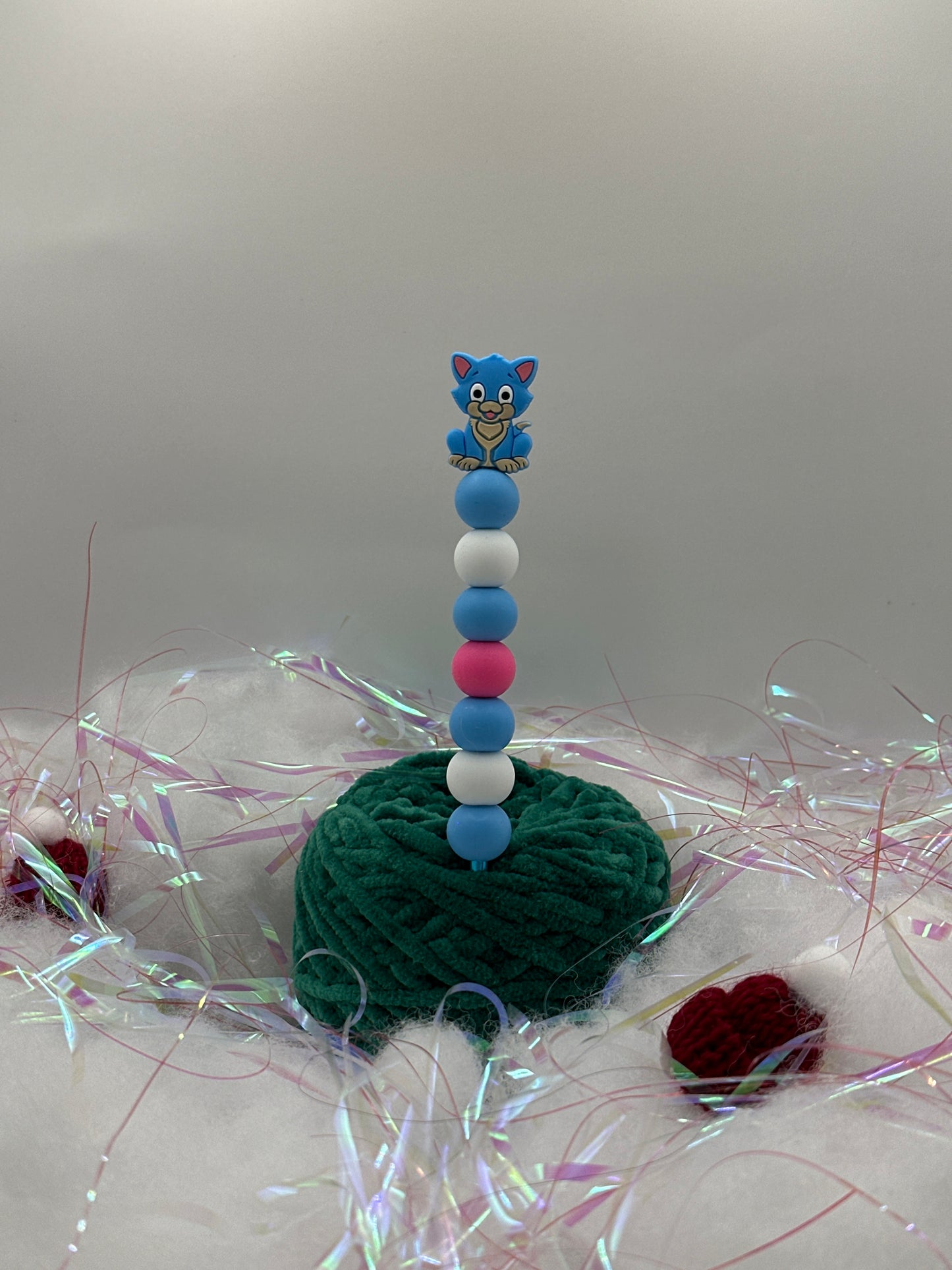 Häkelnadel 4,5mm Katze Blau