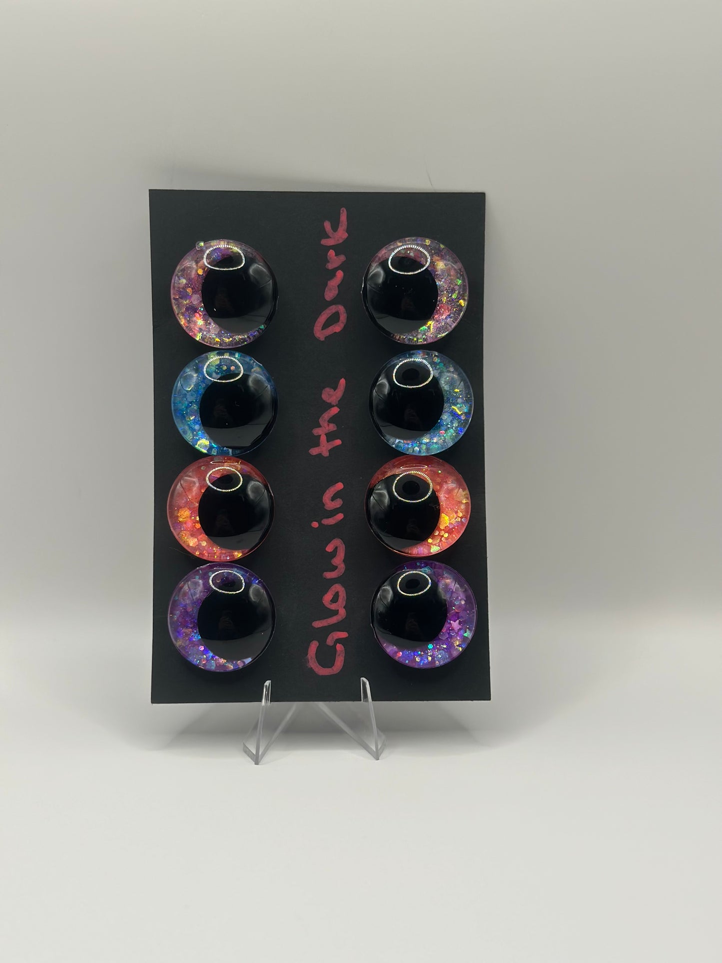 Glow in the dark Augen 4er Set 30mm