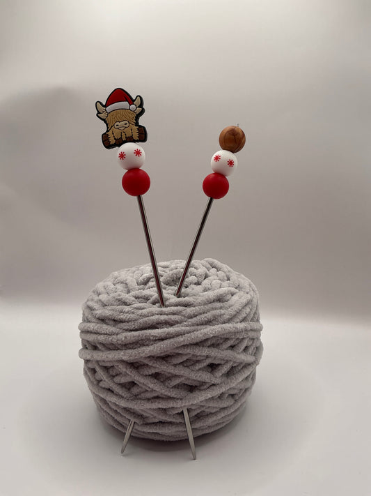 Weihnachts Büffel Amigurumi-Stick 20cm